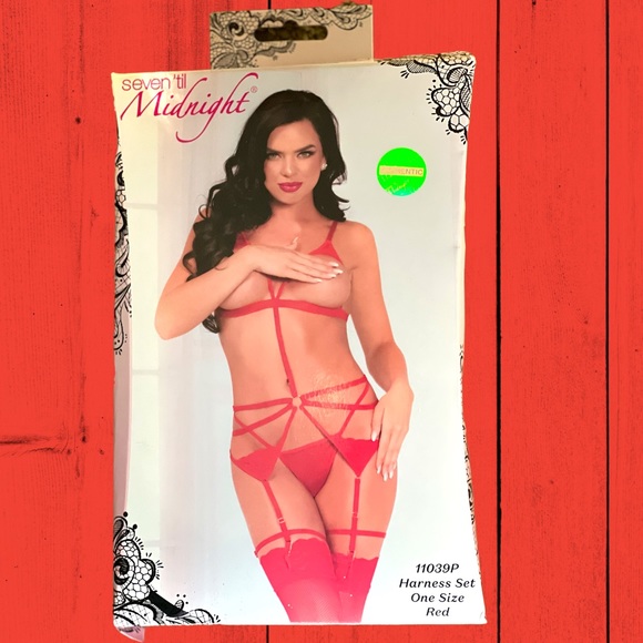 Seven 'til Midnight Super Sexy Layer by Layer Harness Set. One Size. Red. NWT. - Picture 1 of 3